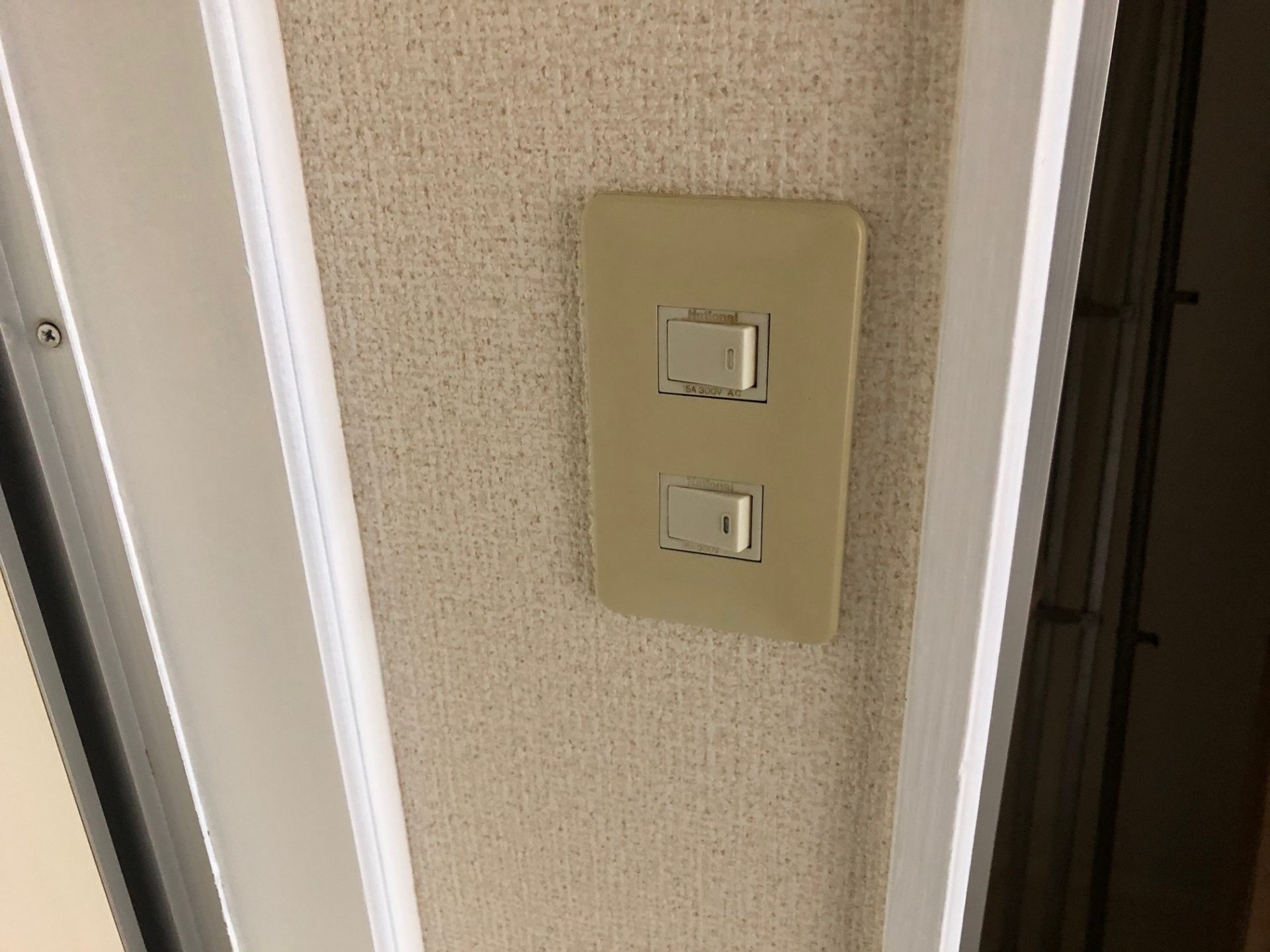 Diy 浴室のスイッチを用途別に分けてアドバンスシリーズの物に交換しました スイッチ自体にランプがついていてスイッチ のオンオフがわかりやすく オフのときに緑色に光るようになっているので暗い所でもわかるようになっています